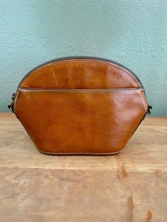 Patricia Nash Handbags - Patricia Nash Lavoria Brown Leather Top Zip Crossbody Bag - No Chain or Strap